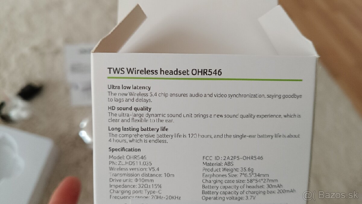 Bezdrôtové sluchátka / slúchadlá ACER nové biele - 5