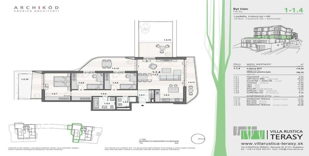 I 4-izbový byt v projekte VILLA RUSTICA-TERASY 1, Dúbravka - 5