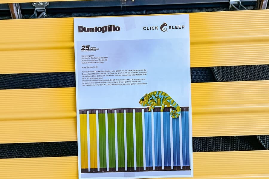 Lamelový rošt do postele Dunlopillo X2 Click&Sleep - 5
