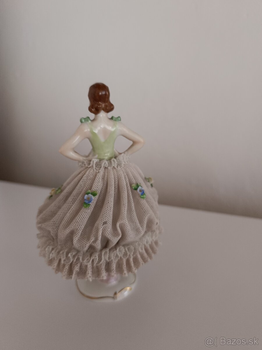 Krásna starožitná porcelánová balerína - 5