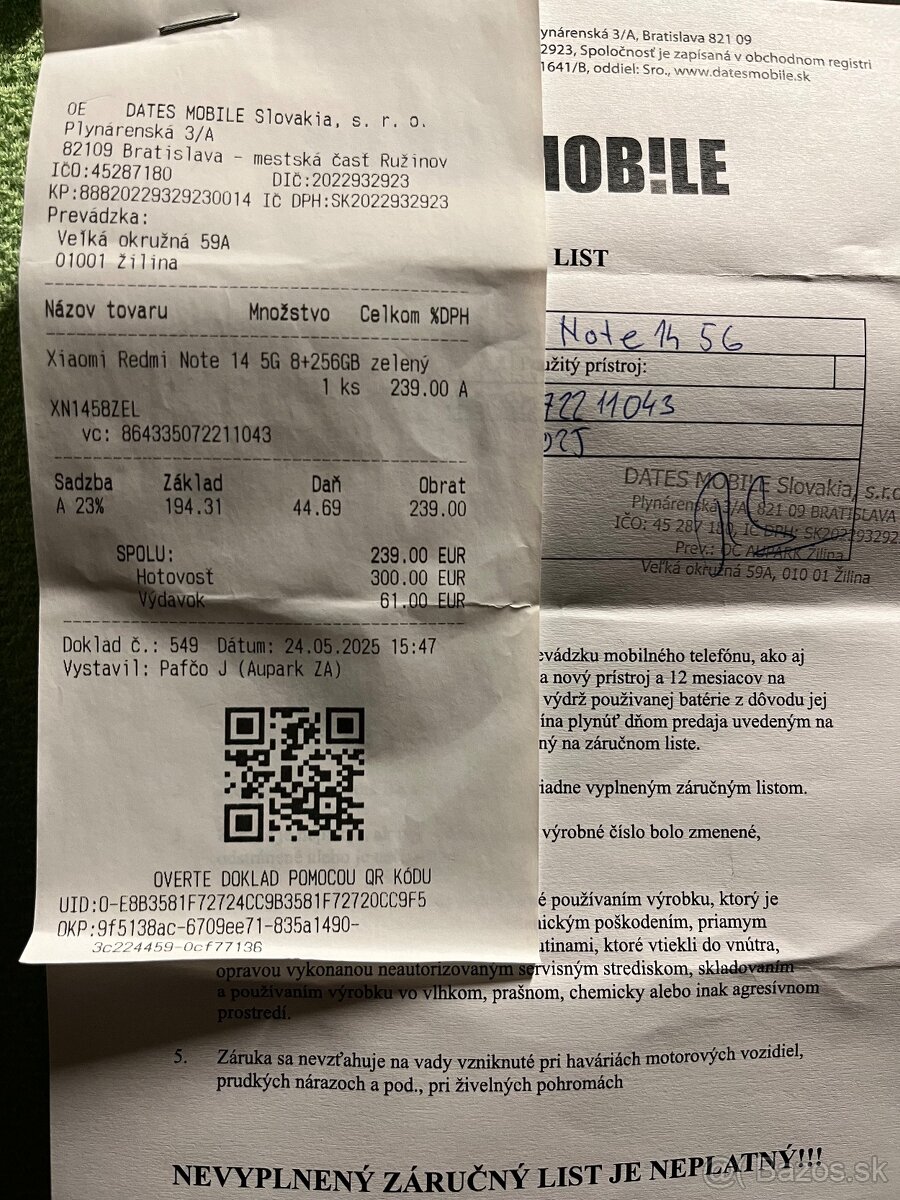 Radmi Note 14 5G, 8Gb RAM, 256GB ROM - 5