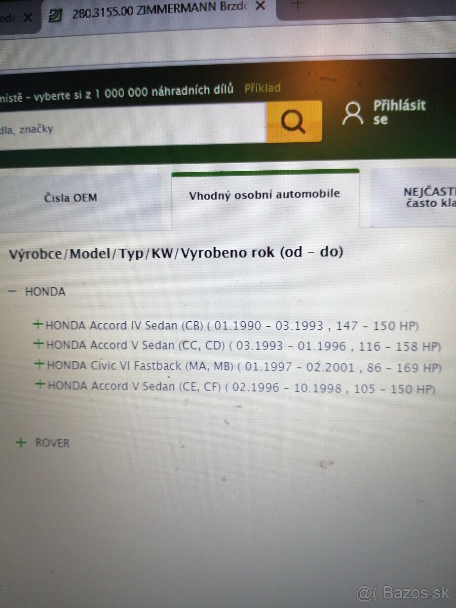 Honda přední brzdové kotouče Zimmrmann Honda - 5