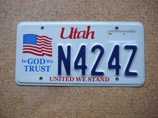 USA SPZ, 4x Utah originál... - 5