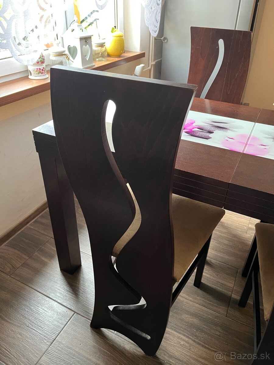 Stôl so 6 stoličkami - 5