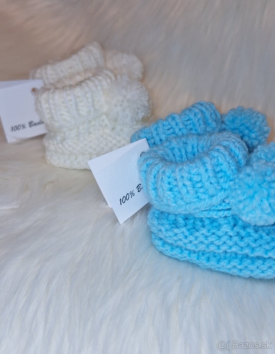 Detské chlapčenské topánočky botičky handmade - 5