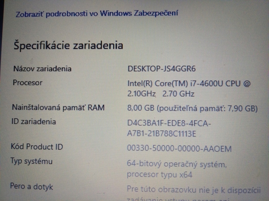 predám HP elitebook 820 G1 ,Intel® Core™ i7 ,8gb ram ,ssd - 5