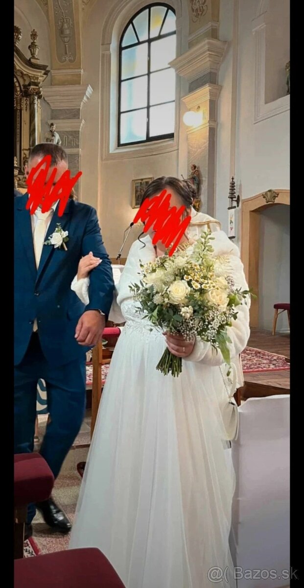 svadobné šaty veľkosť XL - 5