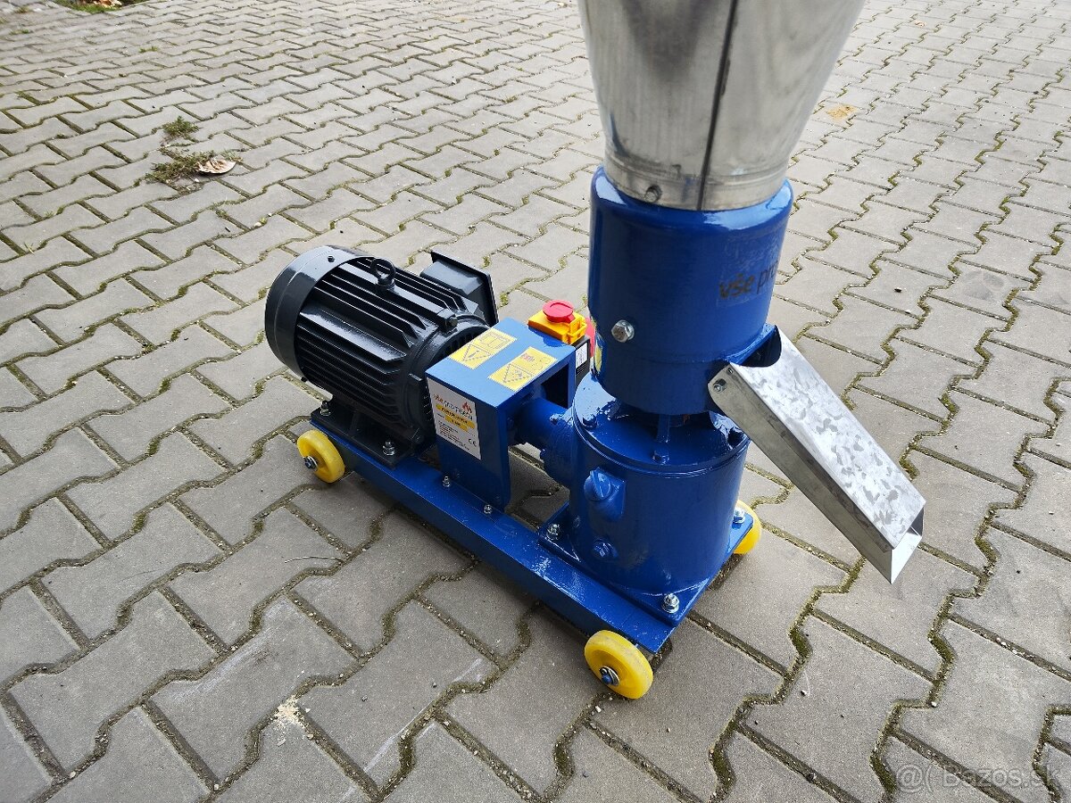 nový typ, peletovací lis PLR150 4 kW točia sa valce - 5