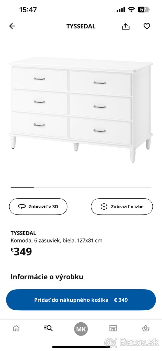 Komoda Tyssedal Ikea - 5