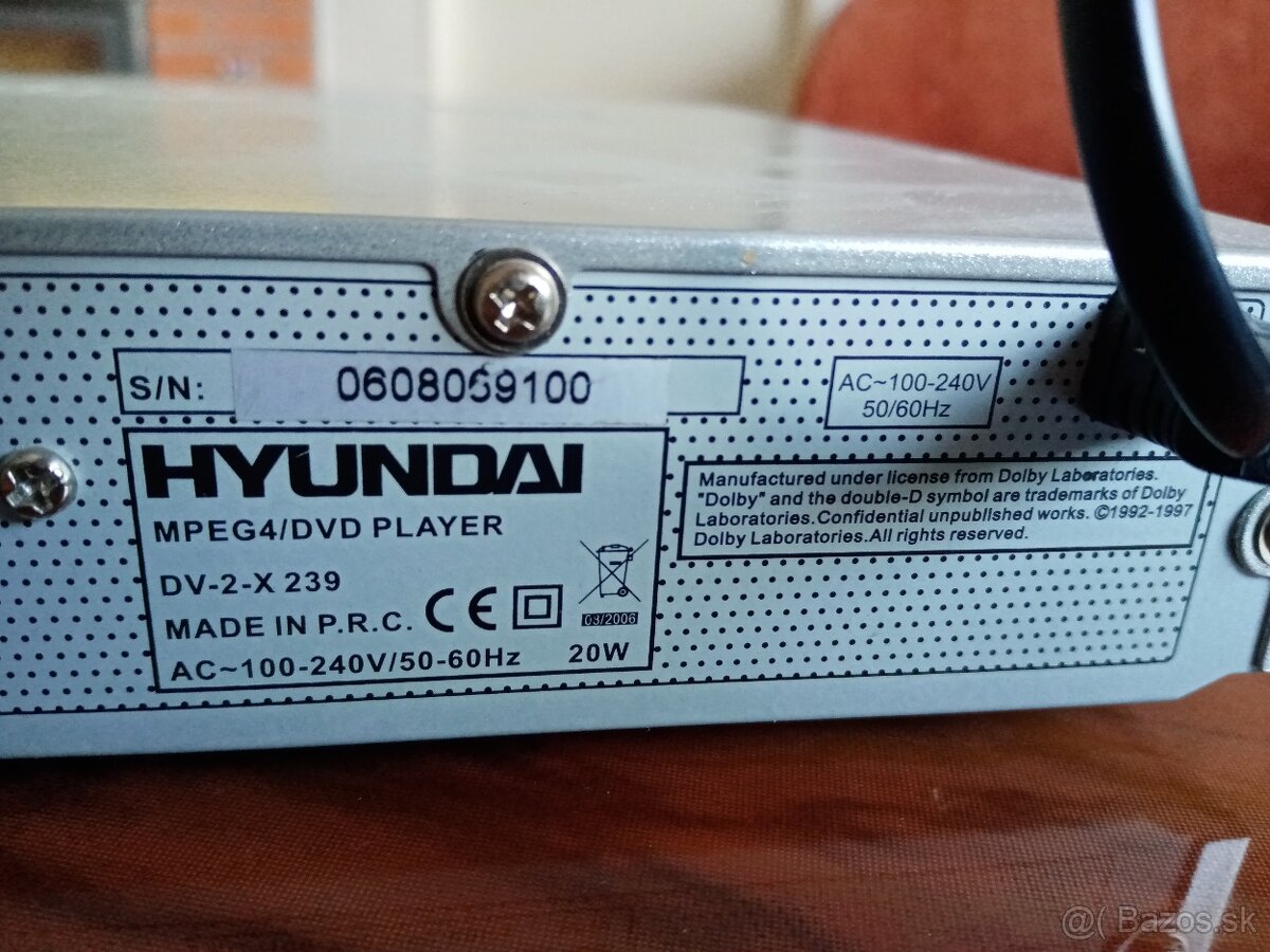 Hyundai DVD prehrávač k oprave/na diely - 5