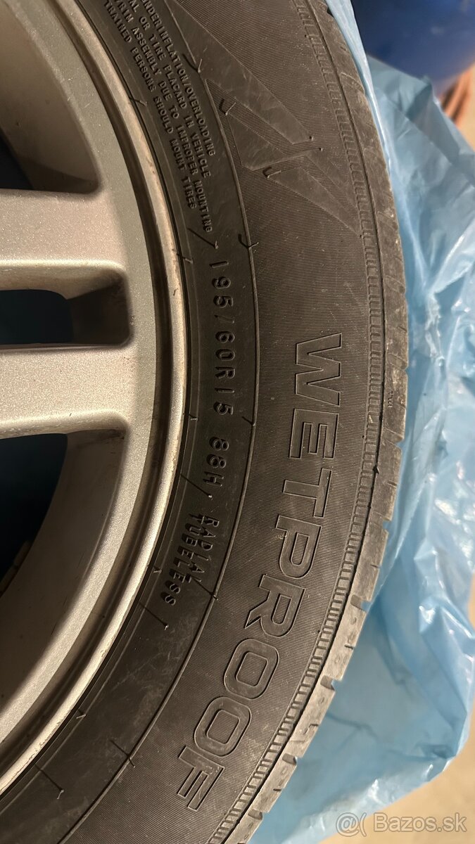 Originálne Ford elektróny R15 4x108 s Nokian Wetproof pneu - 5