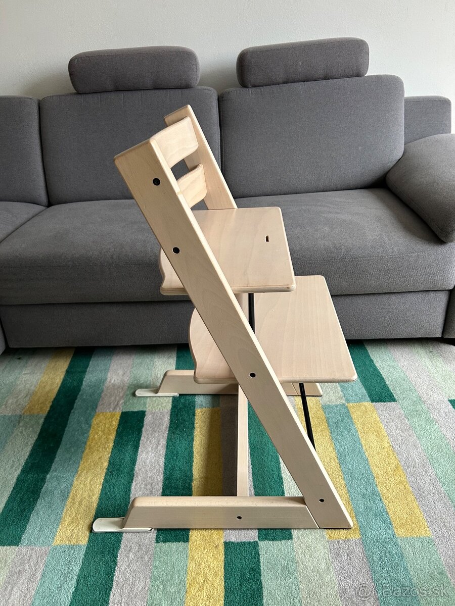 Stokke Tripp Trapp stolička - farba Whitewash + baby set - 5