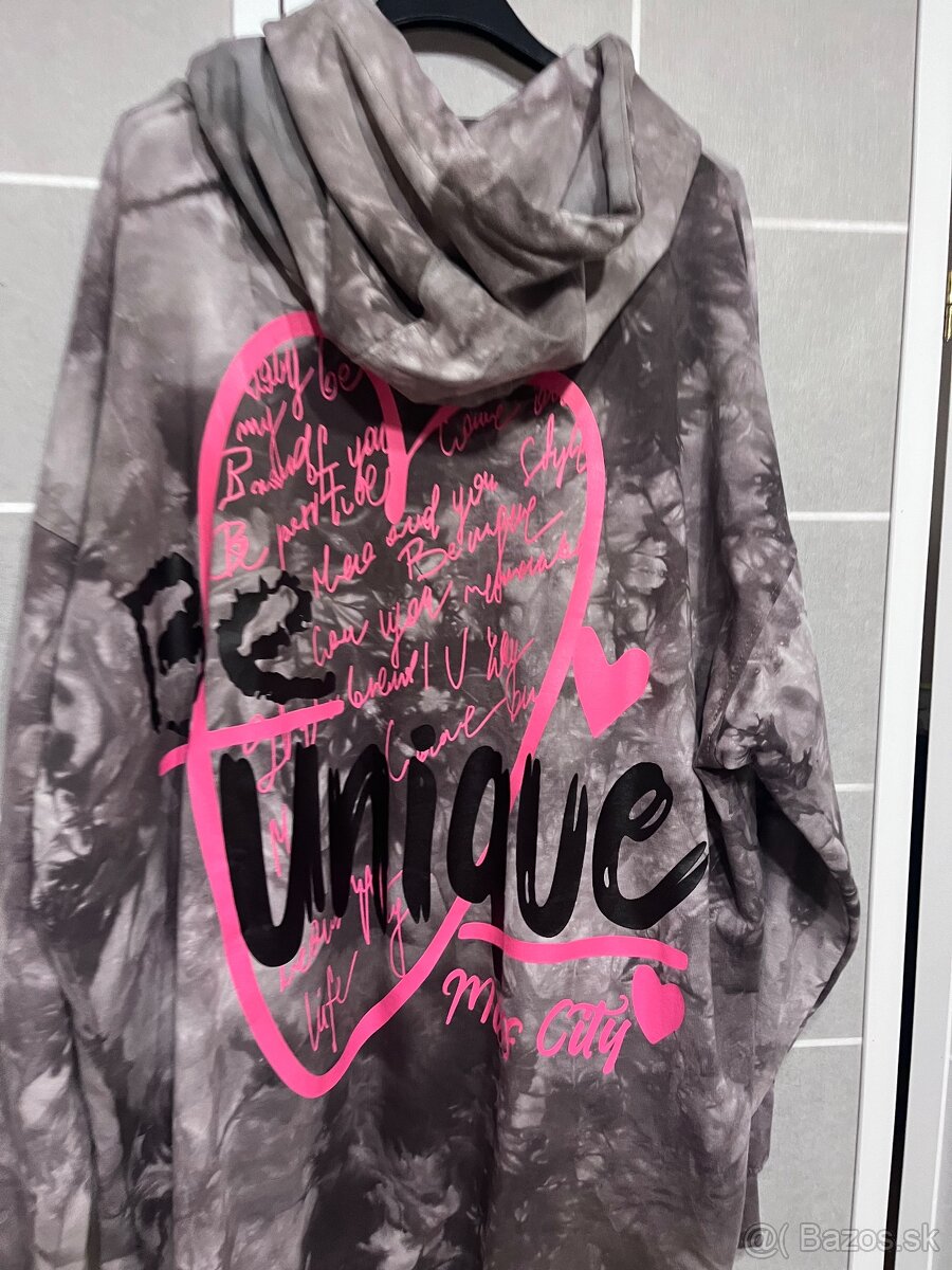 Oversize sivá mikina - 5