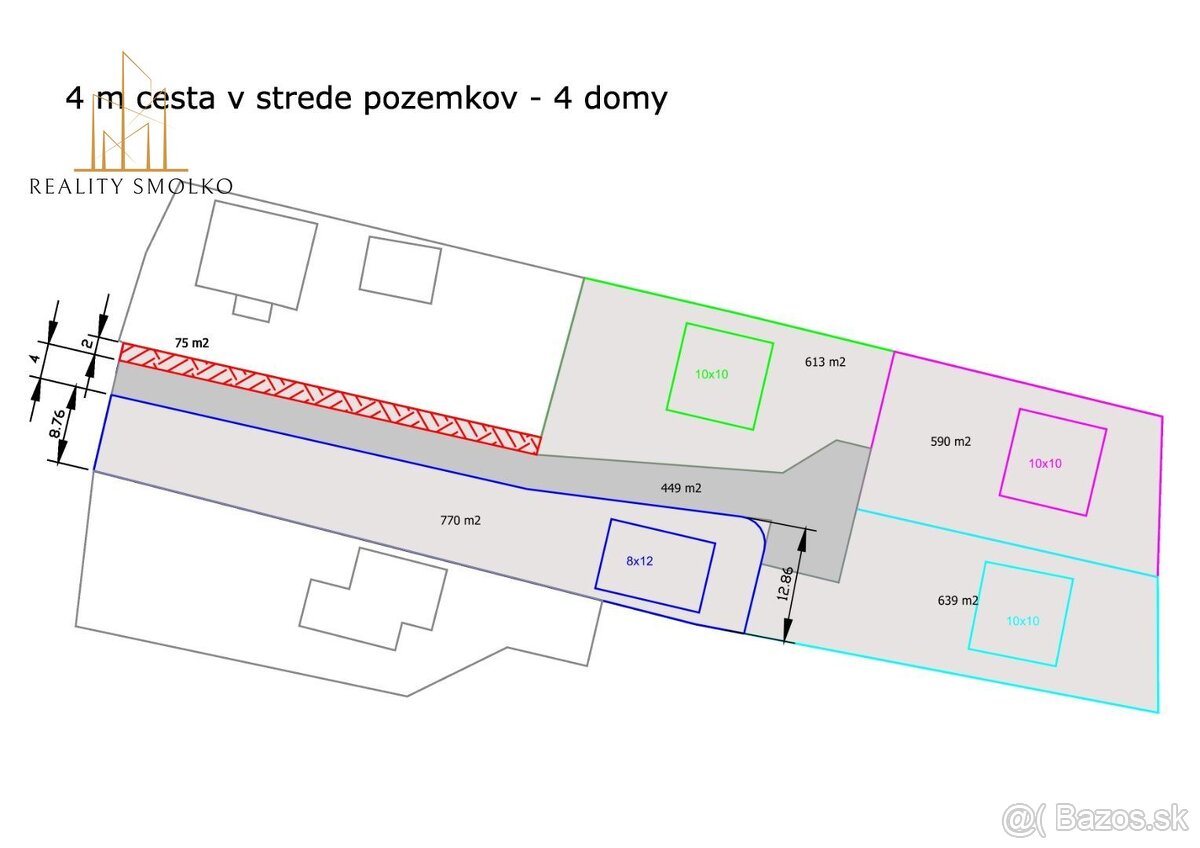 Na predaj pozemok 3175m2 na výstavbu až 4 RD-Kecerovce - 5