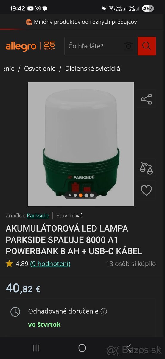 Parkside Aku pracovné svietidlo 360° - 5