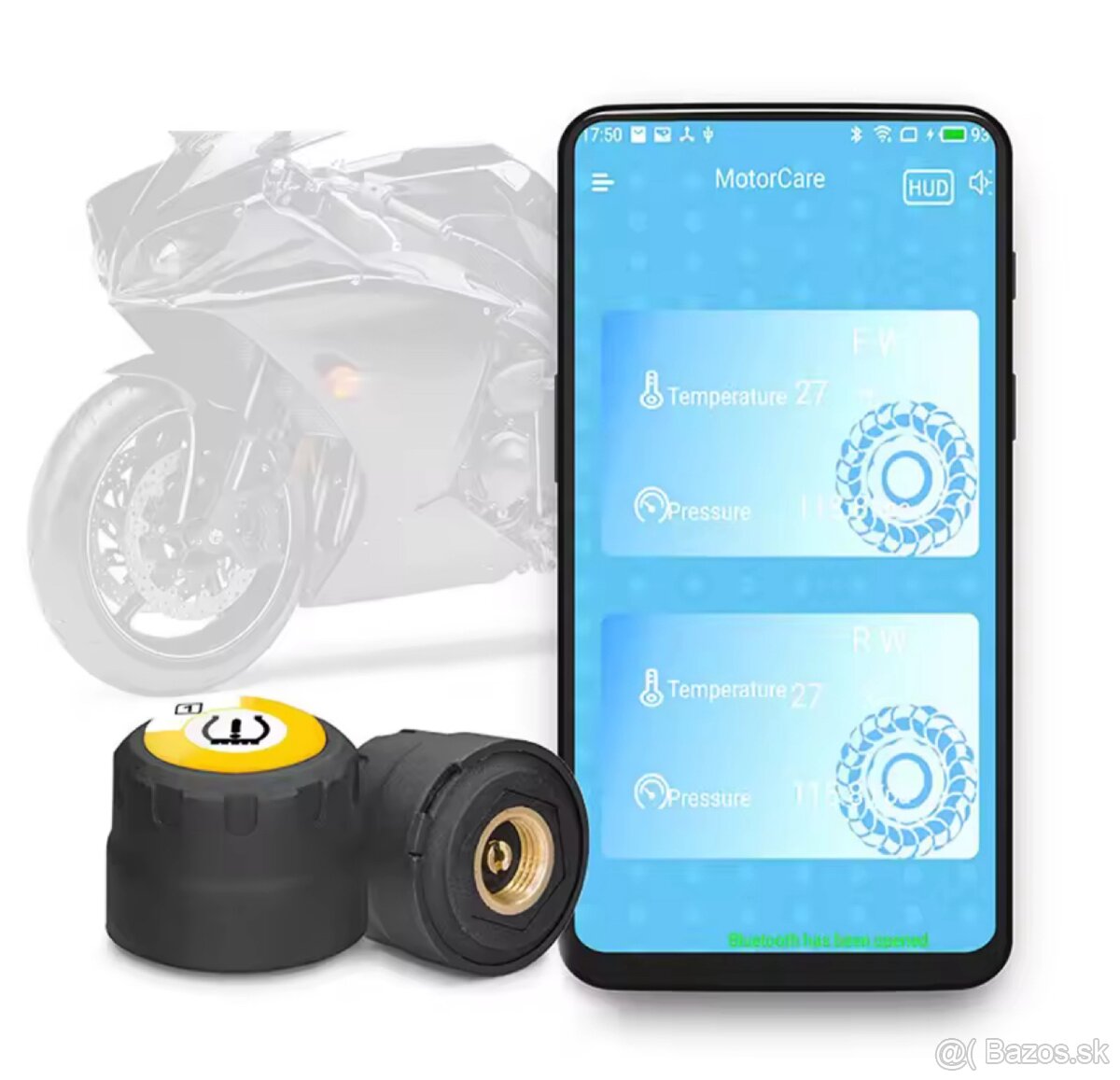 ‼️Bluetooth TPMS snímače tlaku v pneu – 4 ks‼️