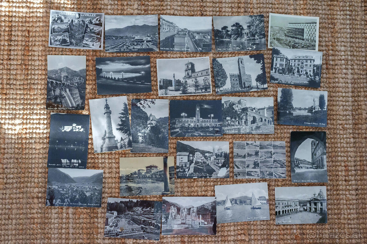 Sada 240 historických talianskych čiernobielych pohľadníc - 5