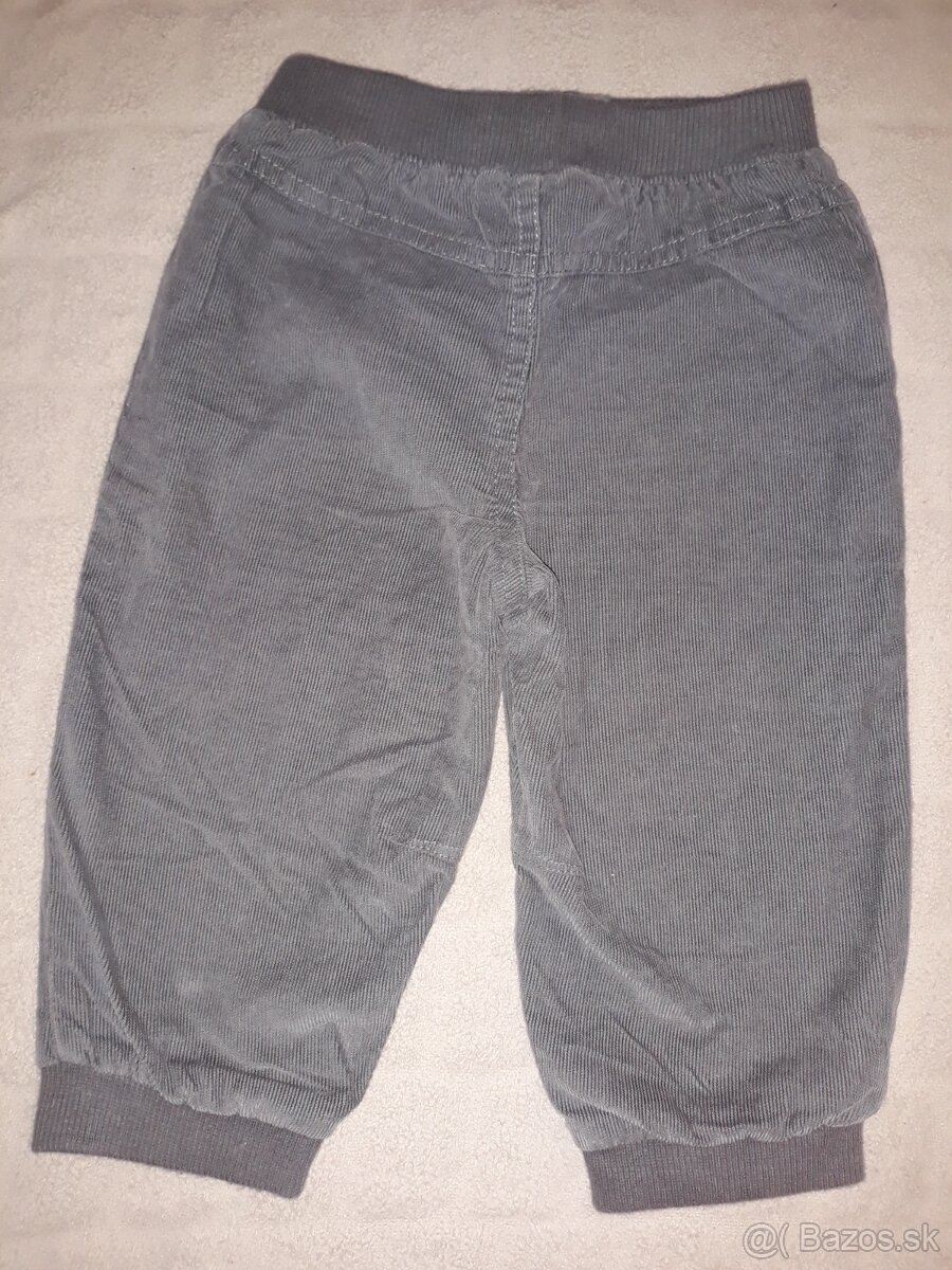 Menčestrové nohavice v.74 - 2ks - 5