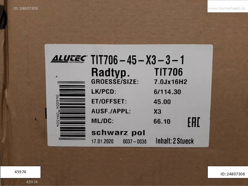 Nissan Navara alu disky 7J 6x114,3 R16 ET45 1215 - 5