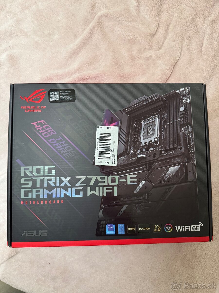 Zakladna Doska Rog Strix z790-e wifi + Intel i5 13600kf - 5