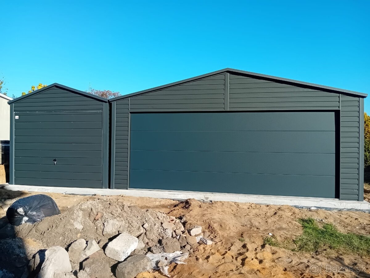 Plechová garáž - dvojgaráž. - 5