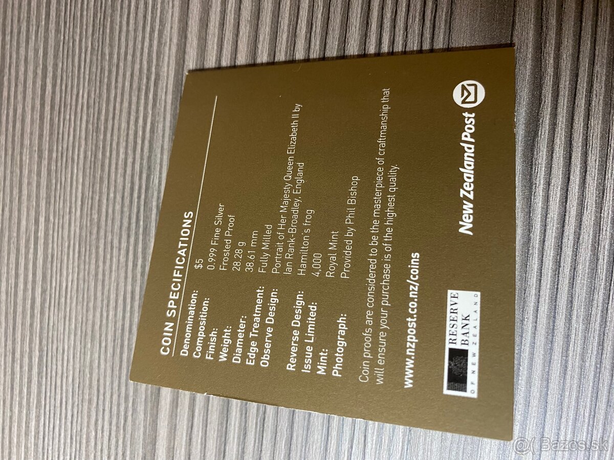 Hamilton's frog Strieborná minca - 5