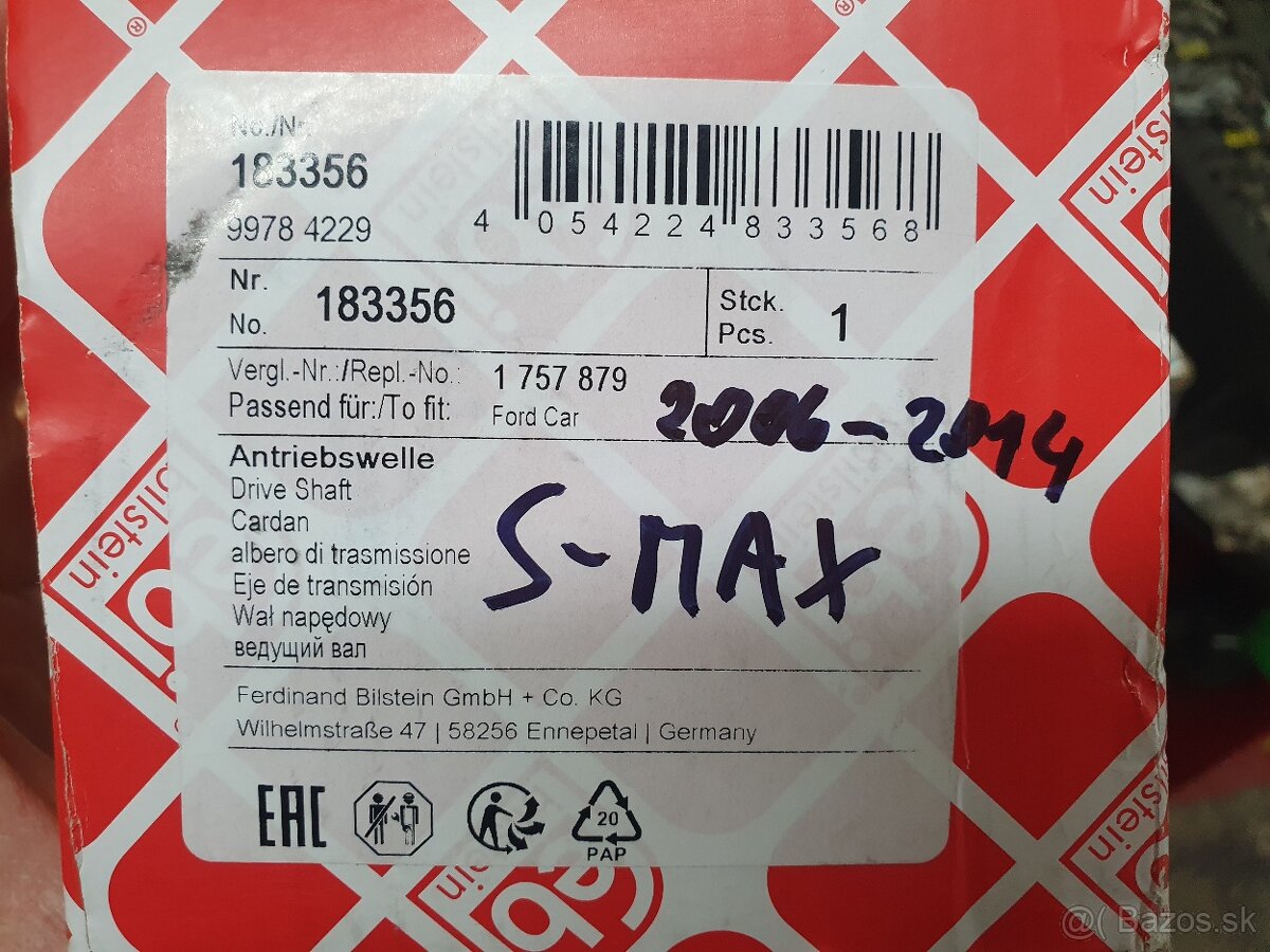 Polosy Ford S-Max, Galaxy, Mondeo mk4 2,0 a 2,2 TDCi - 5