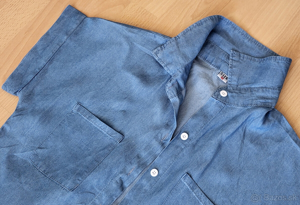 Džínsové šaty - Tmavomodré a Bledomodré - 5