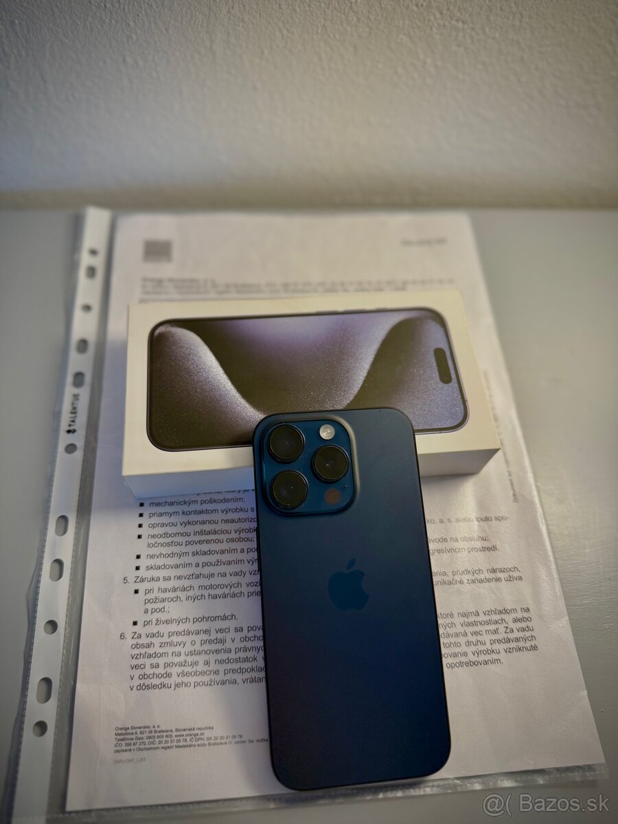 Predám Apple iPhone 15 PRO 128GB, AKO NOVÝ, ZÁRUKA SK - 5