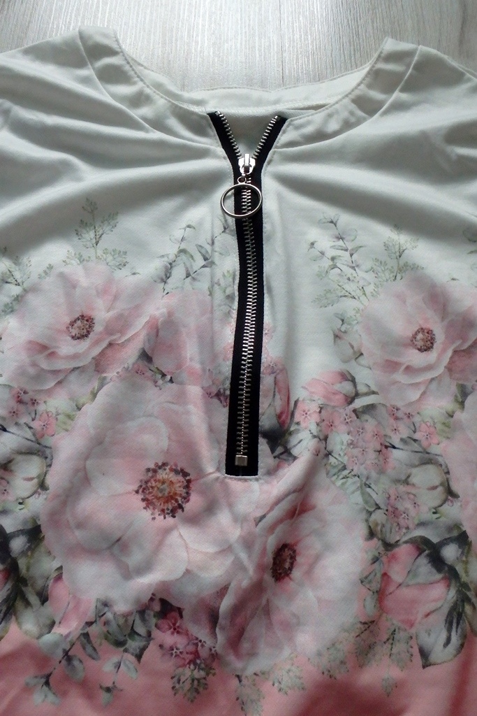 Blúzka/tričko/mikina, bielo ružový - 5