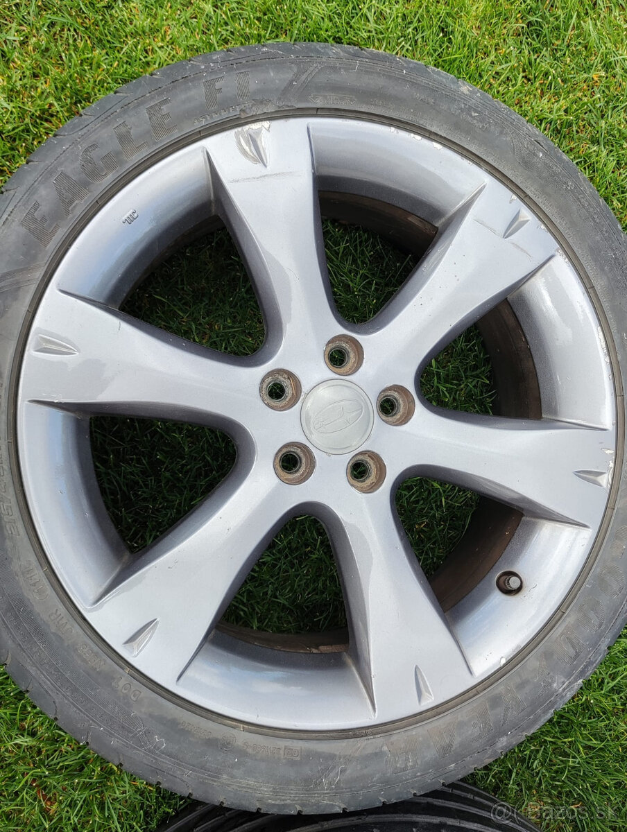 Predám sadu 4 ks originálne hliníkové disky SUBARU R17 - 5
