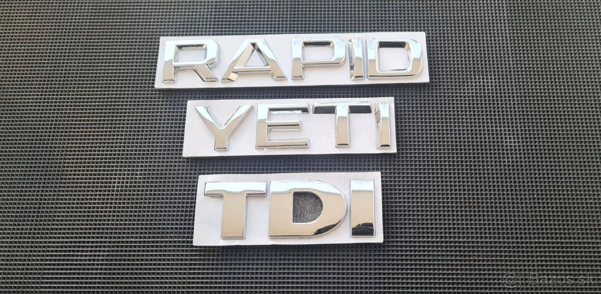 ŠKODA nápisy ČIERNE / CHROMOVE - 5