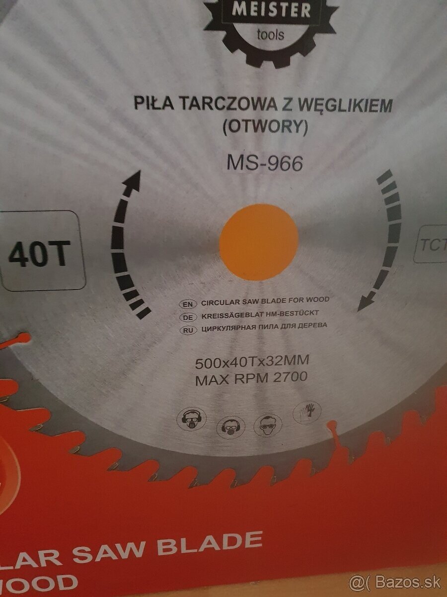 Predam novy pilovy kotuc MEISTER,priemer 500 mm - 5