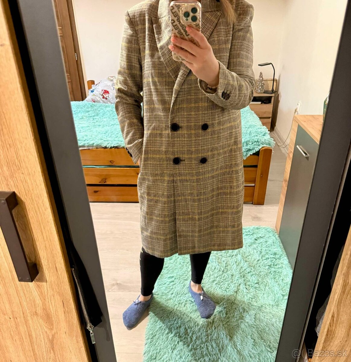 zara basic stylovy oversized kabat - 5