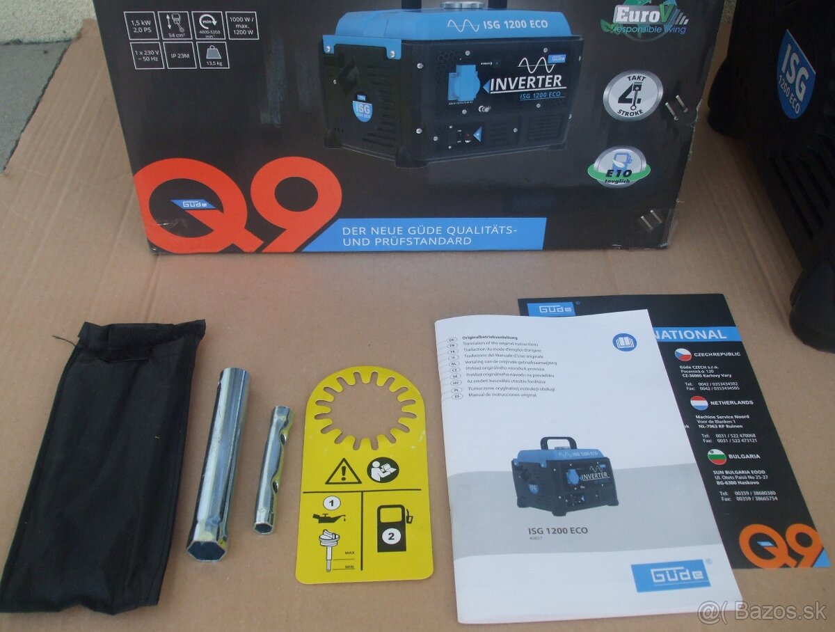 Inventorova elektrocentrala GUDE 1200W zanovna, aj na opravu - 5