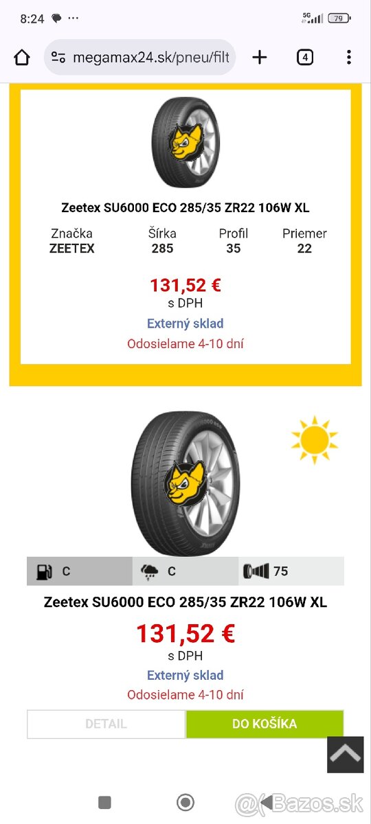 Nové pneu 285/35R22 106W XL ZR - 5