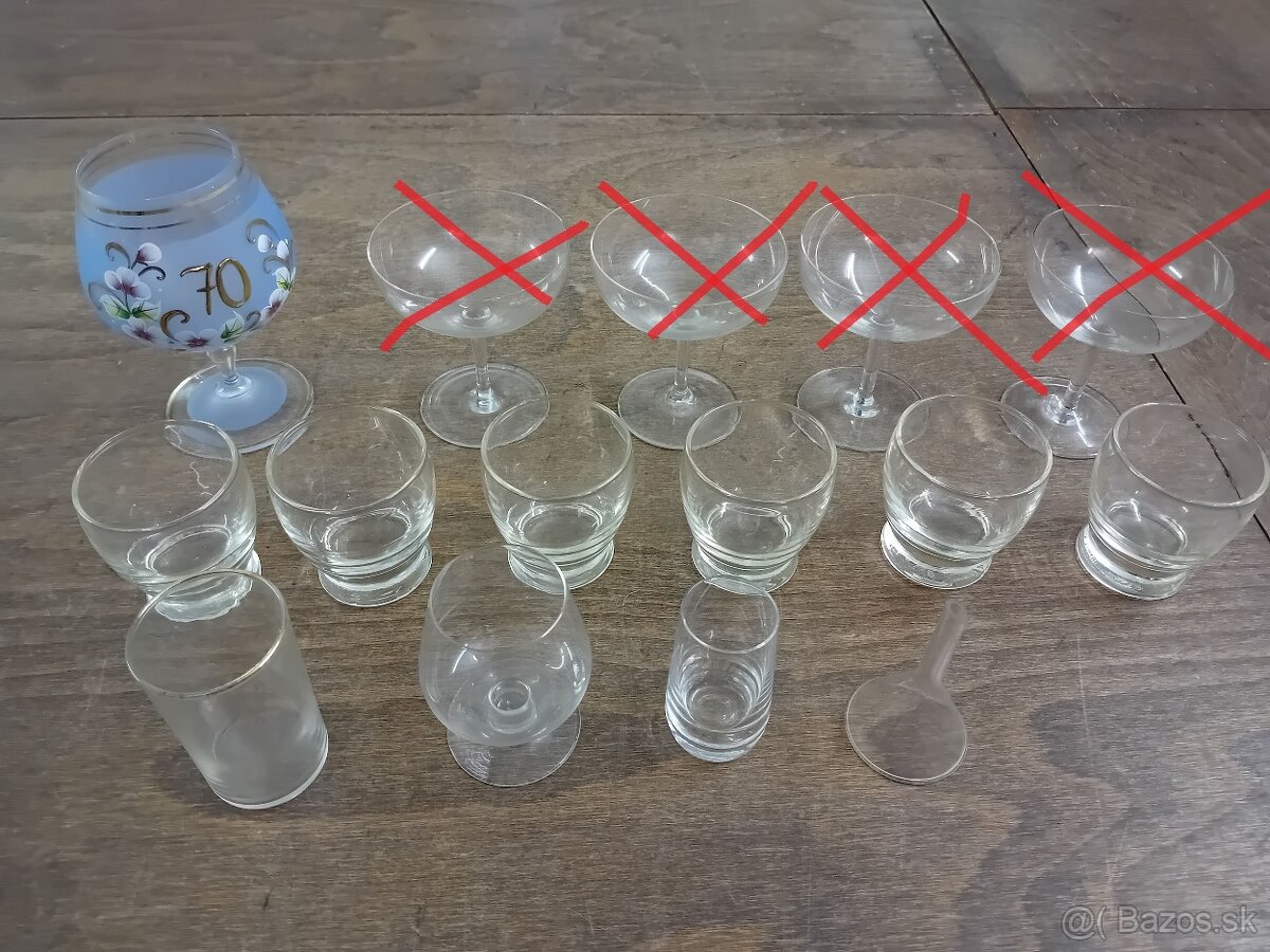 Sklenené poháre na koňak a iné - 5