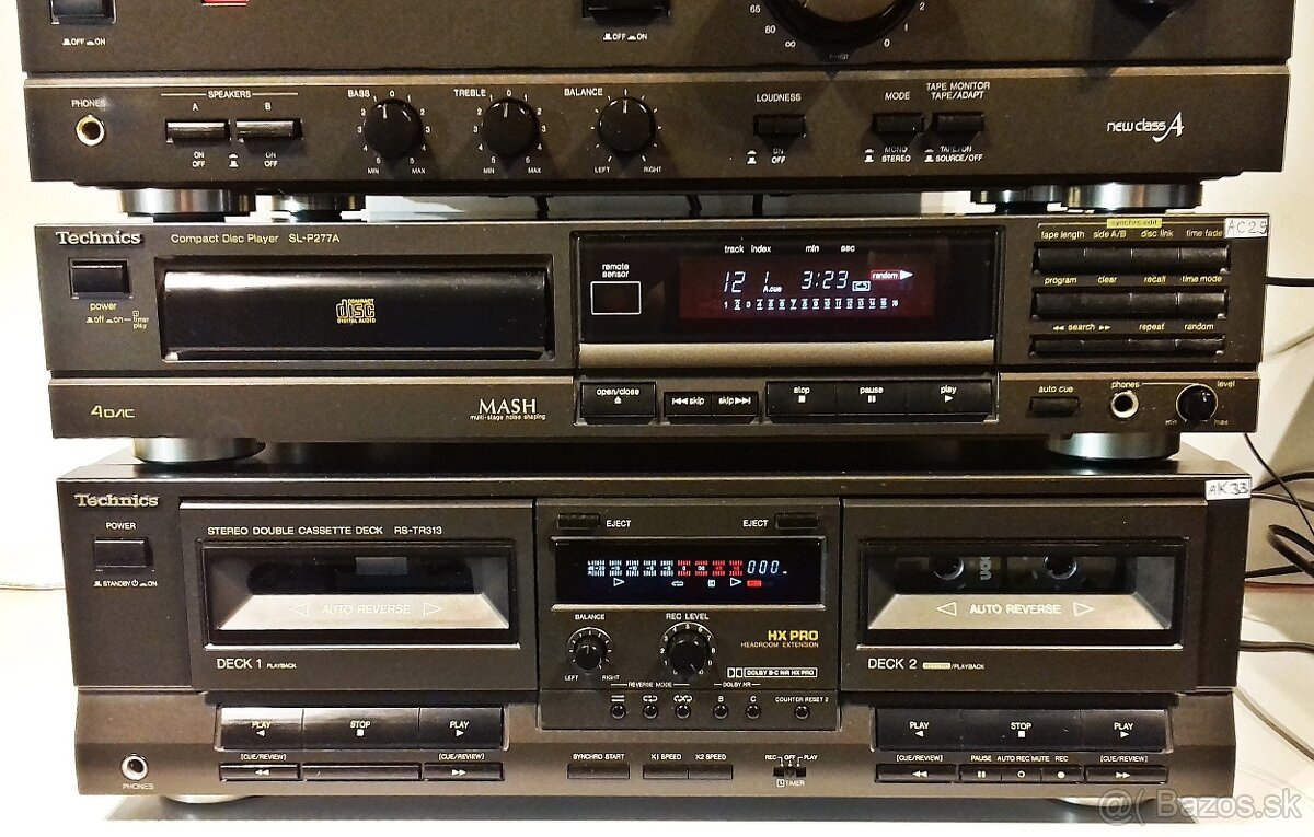 Zostava TECHNICS tuner, equalizer, zosilnovac, CD, deck= B01 - 5