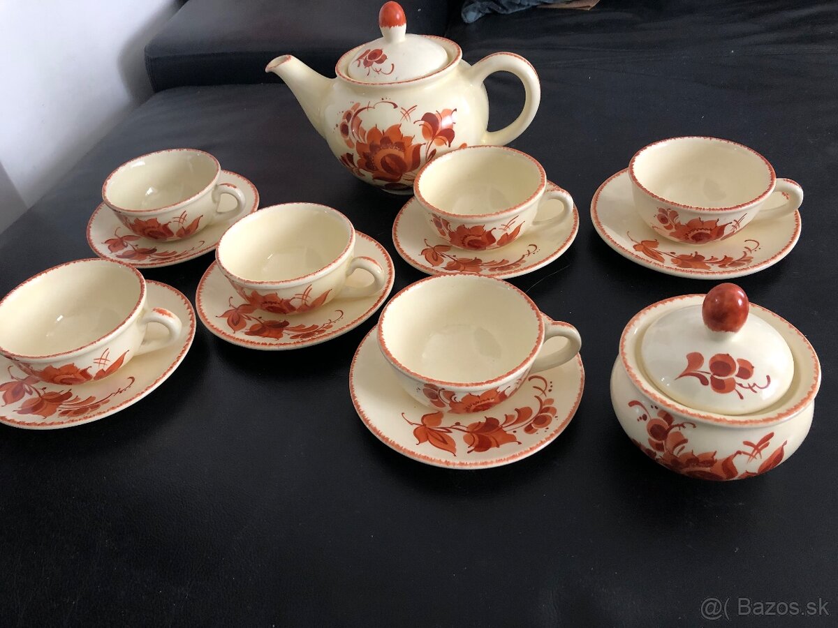 Dotmar urbach velka sada cajnik salky rucne malovana - 5