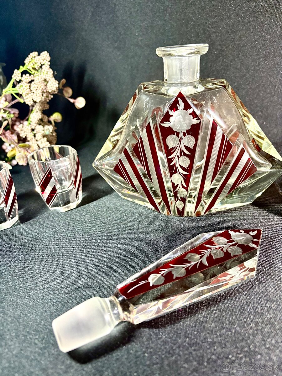 Karafa a 4 poháre Palda 1930 - 5