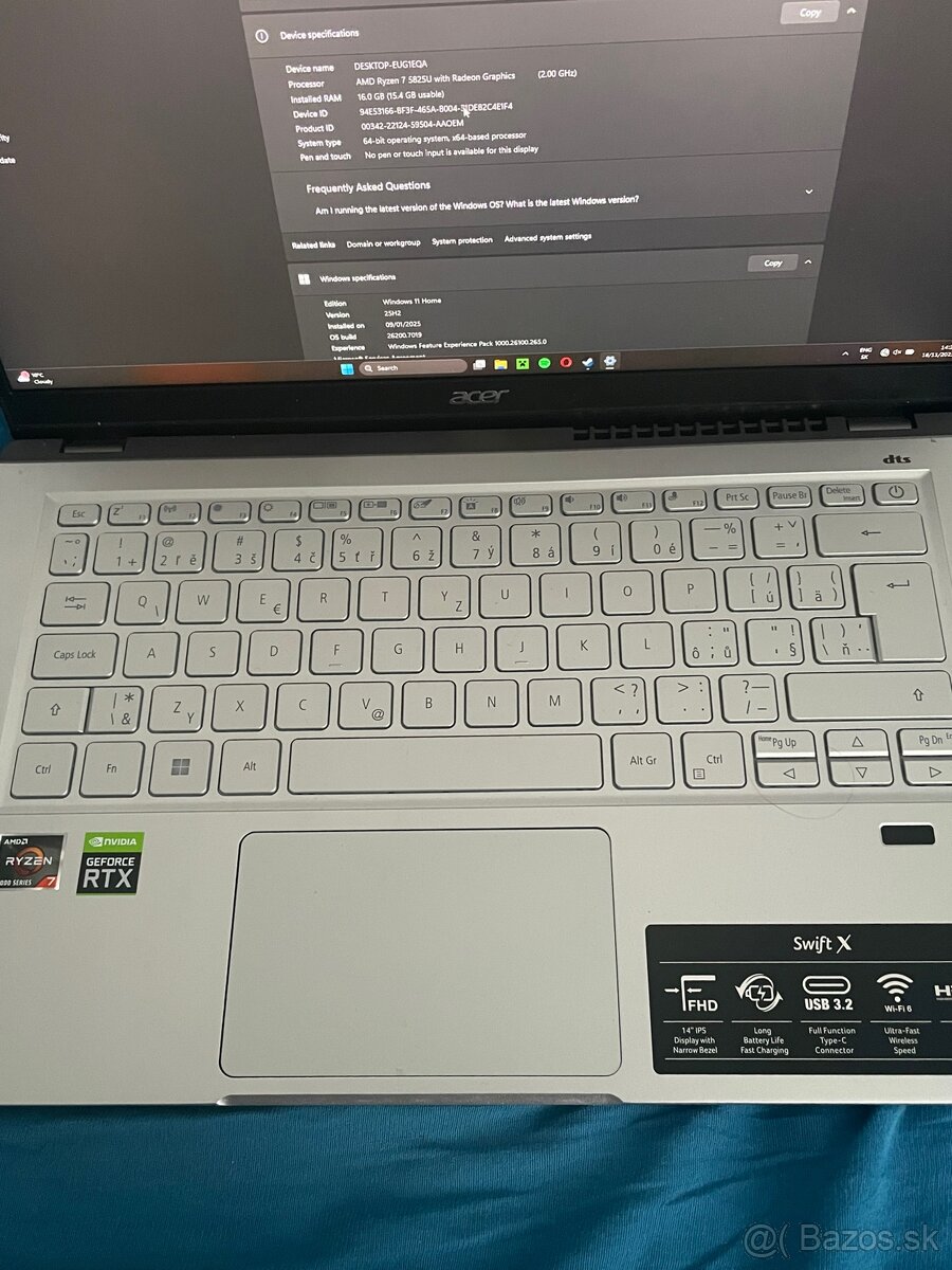 Acer swift X - 5