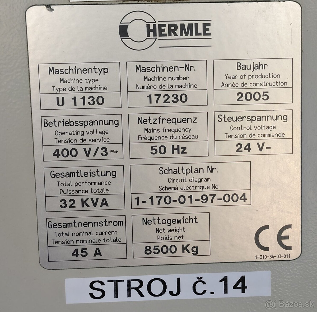 Fréza Hermle U 1130 - 5