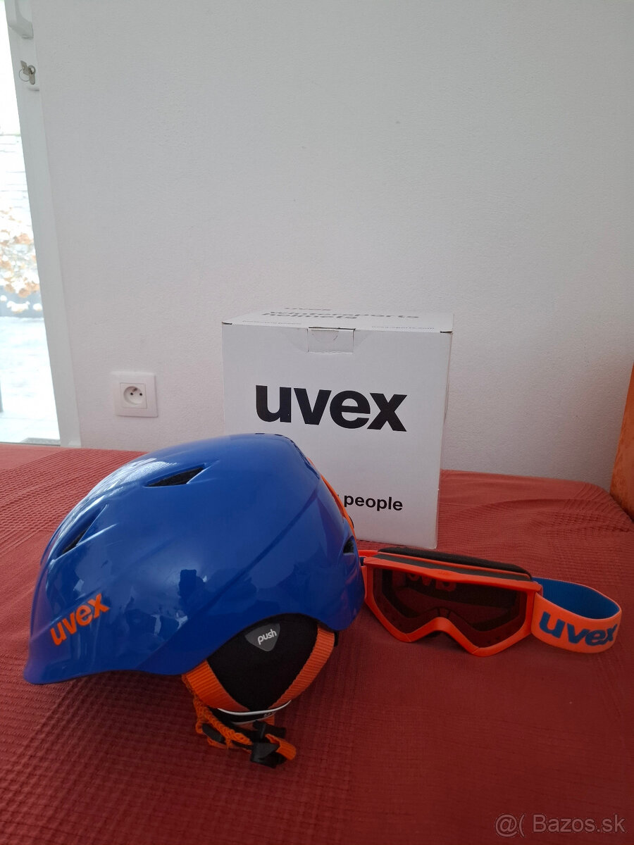 Detská lyžiarska prilba uvex airwing2 + okuliare Uvex Speedy - 5