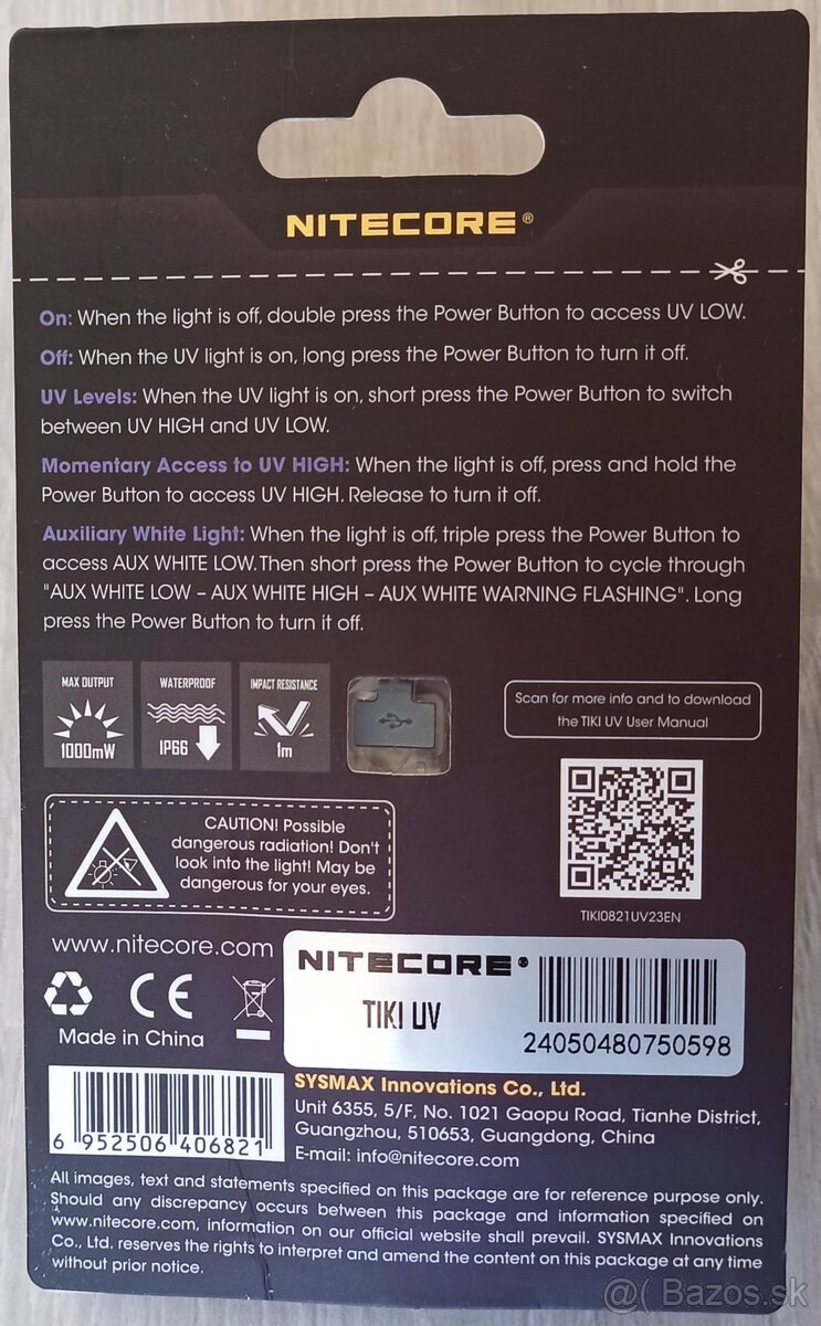 💡💡💡 Nová nerozbalená mini baterka Nitecore Tiki UV💡💡💡 - 5