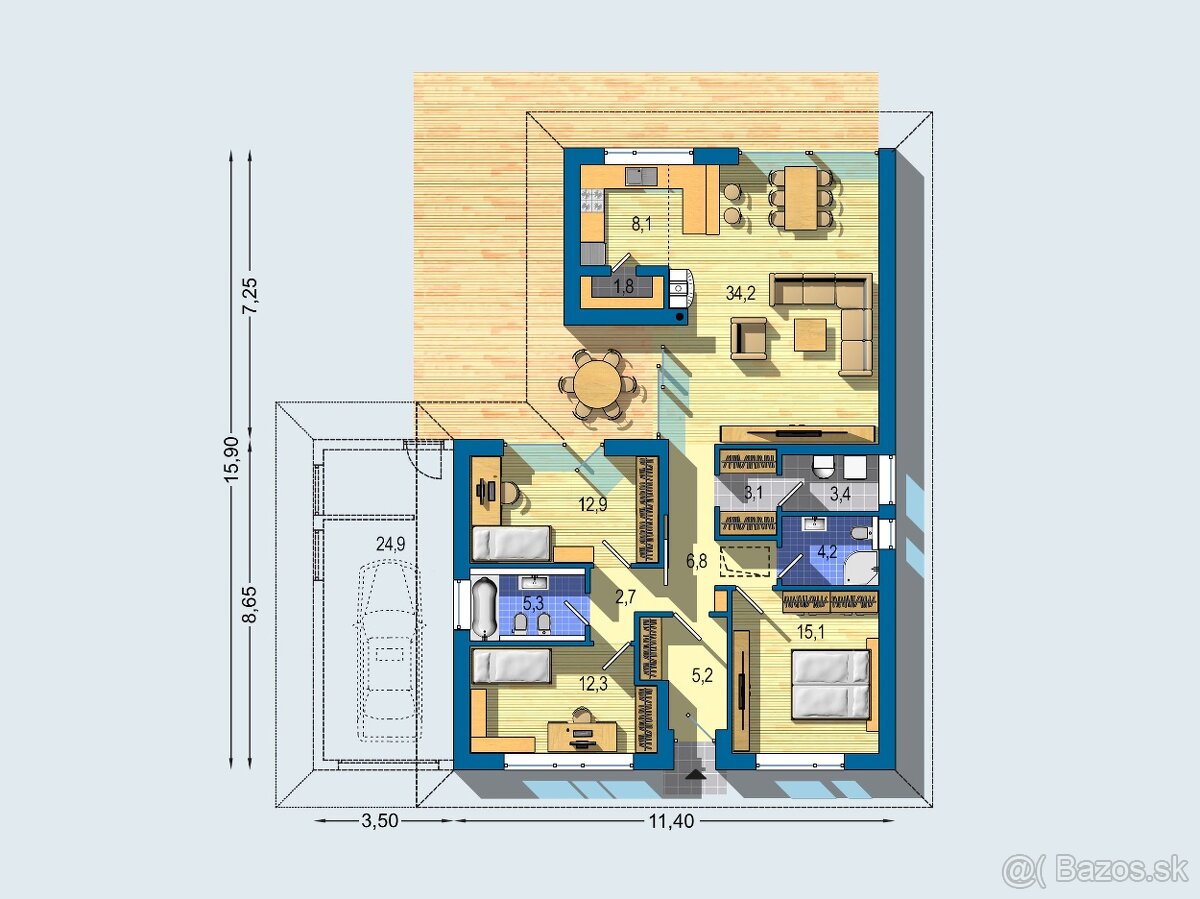 Ponúkam na predaj 4-izbový rodinný holodom v obci Šulekovo - 5