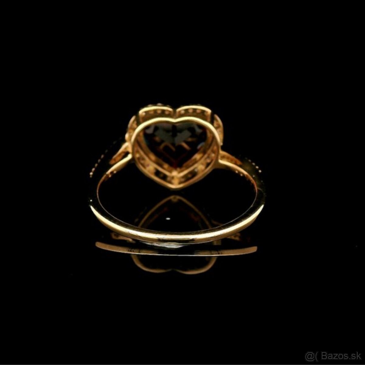 14k zlatý prsteň s diamantmi - 5