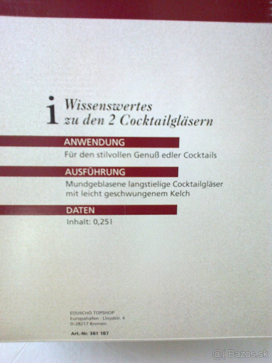 Koktejlové poháre – 2 ks - 5