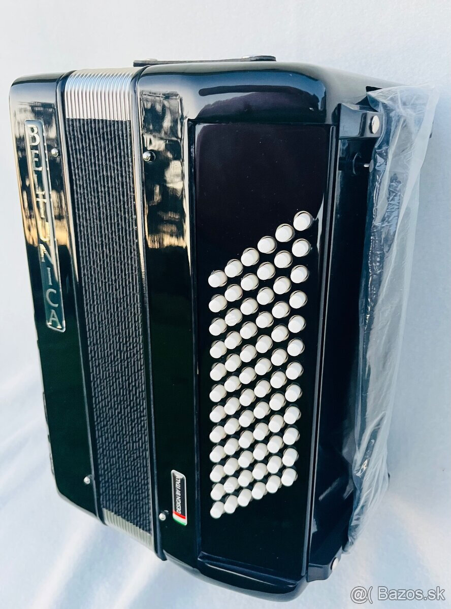 Predám nový akordeón Beltunica- chromaticky B Griff -72 BASO - 5