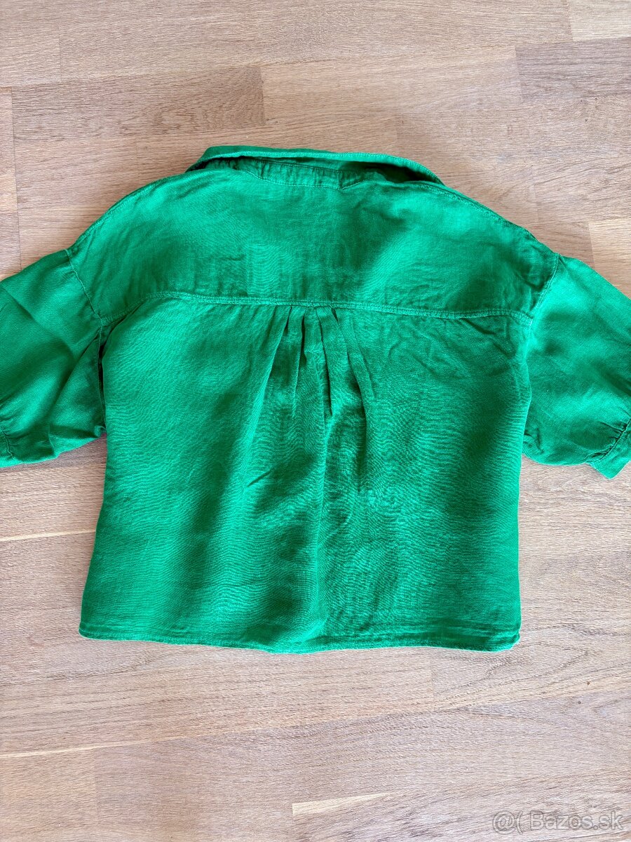 Dámska ľanová košela veľkosť XS, zn. Zara - 5