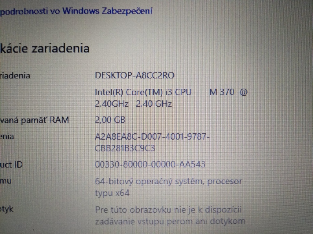 rozpredám plnefunkčný notebook Hp elitebook 8540p - 5